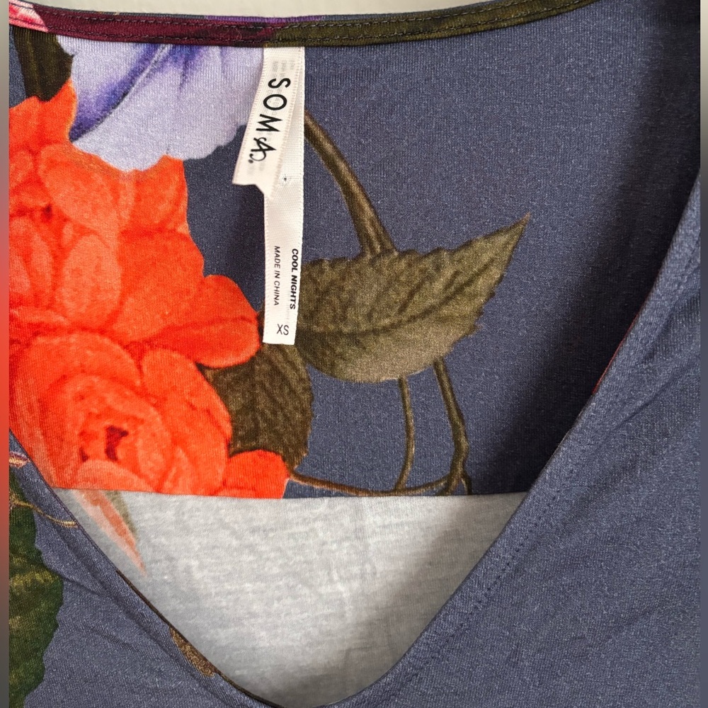 Soma Multicolor Floral Short Sleeve Sleepshirt - Picture 2 of 5